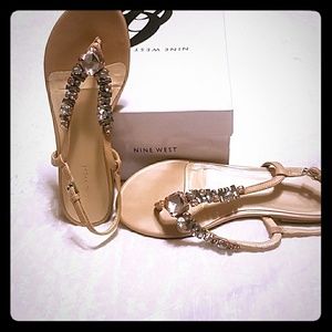 Nine West multi rhinestone sandals